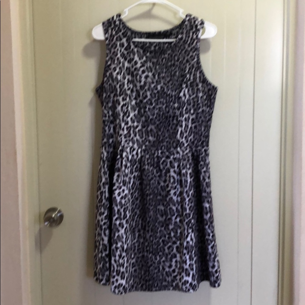 Black and white animal print dress